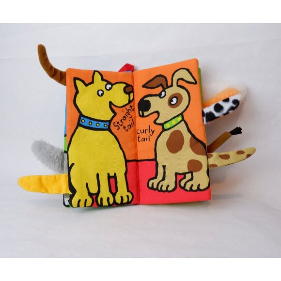 Jellycat Baby Toddler Puppy Tails Crinkle Soft Book Toy - Picture 11 of 11